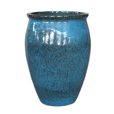 Keramik-Blumentopf BACCHUS - Stahlblau