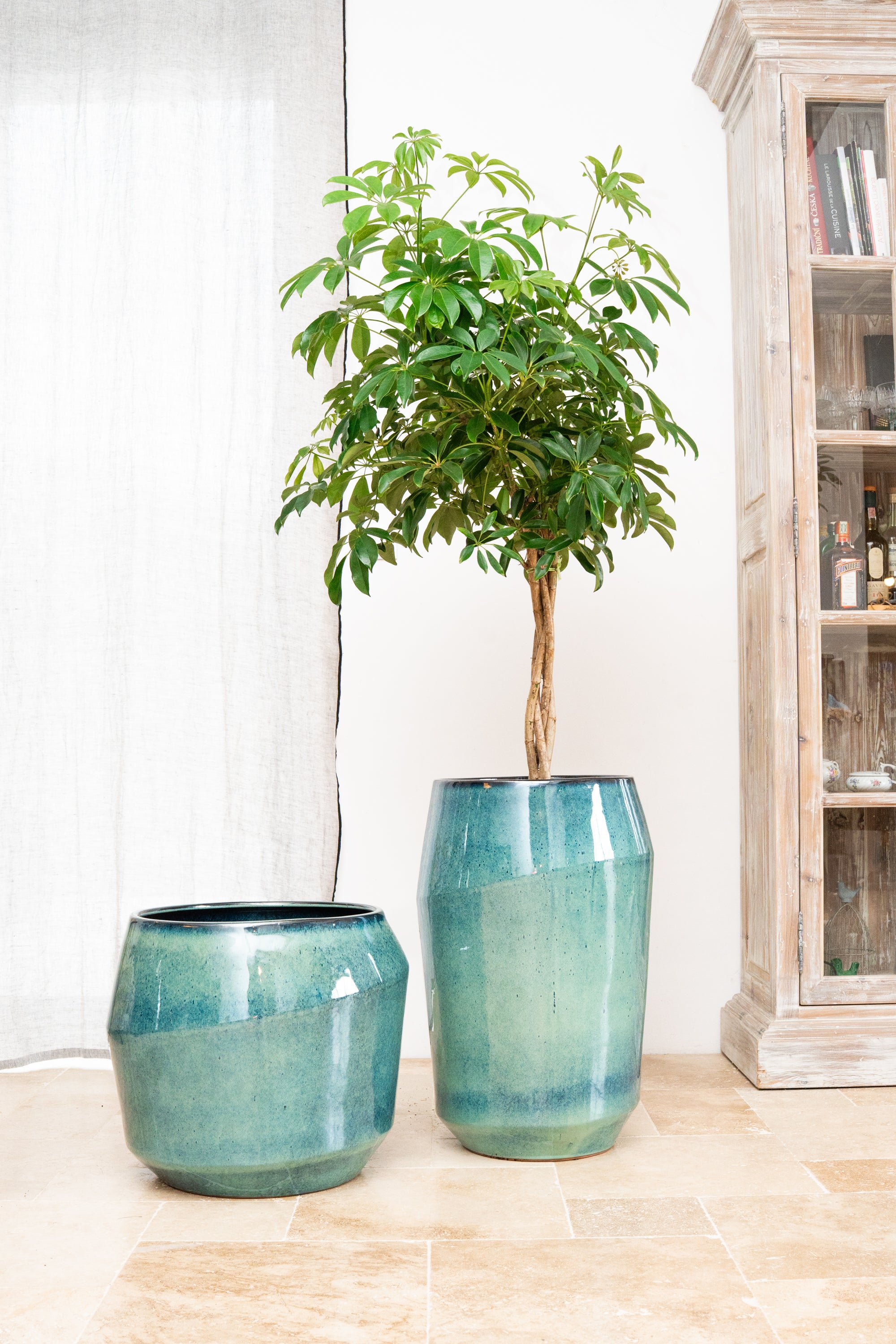 Keramischer Blumentopf Monaco – Hellblau