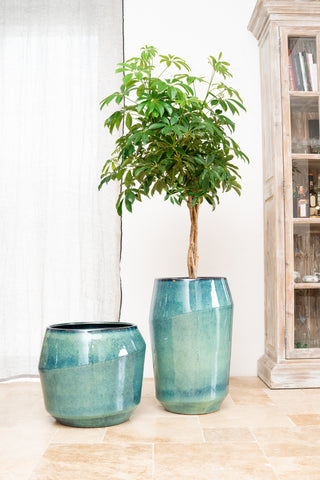 Keramischer Blumentopf Monaco – Hellblau