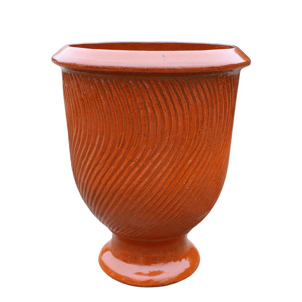 Keramik-Pflanzkübel MORGANE - Herbstorange - XL (55 x 69 cm)