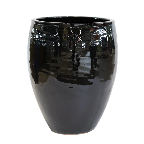 Keramik-Blumentopf Poseidon – Schwarz