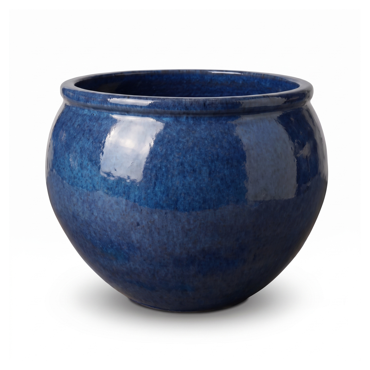 Großer Keramik-Pflanzkübel Lutece - Dunkelblau - XL (53 cm x 43 cm)