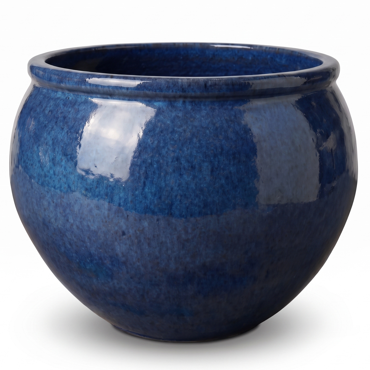 Großer Keramik-Pflanzkübel Lutece - Dunkelblau - XXL (85 cm x 64 cm)