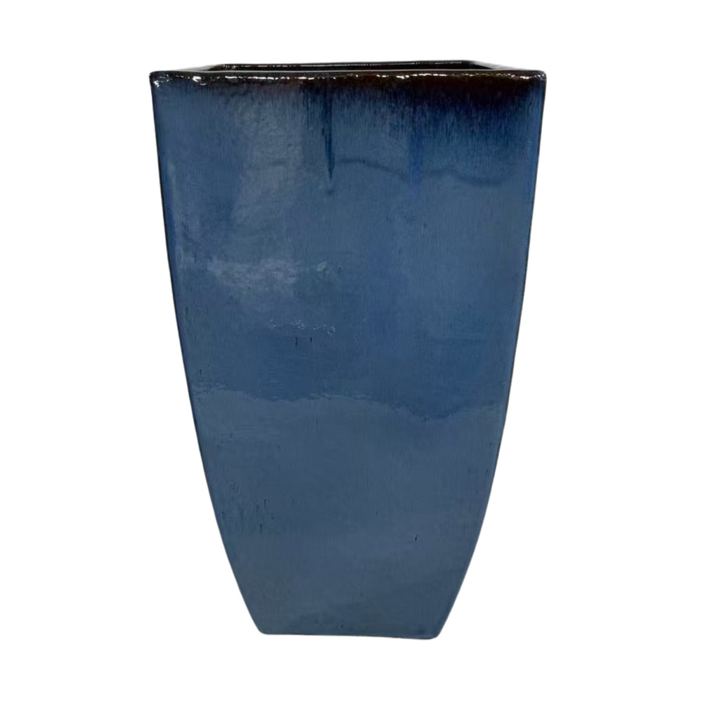 Keramik-Pflanzkübel Madison – Antikblau - L (35x62cm)