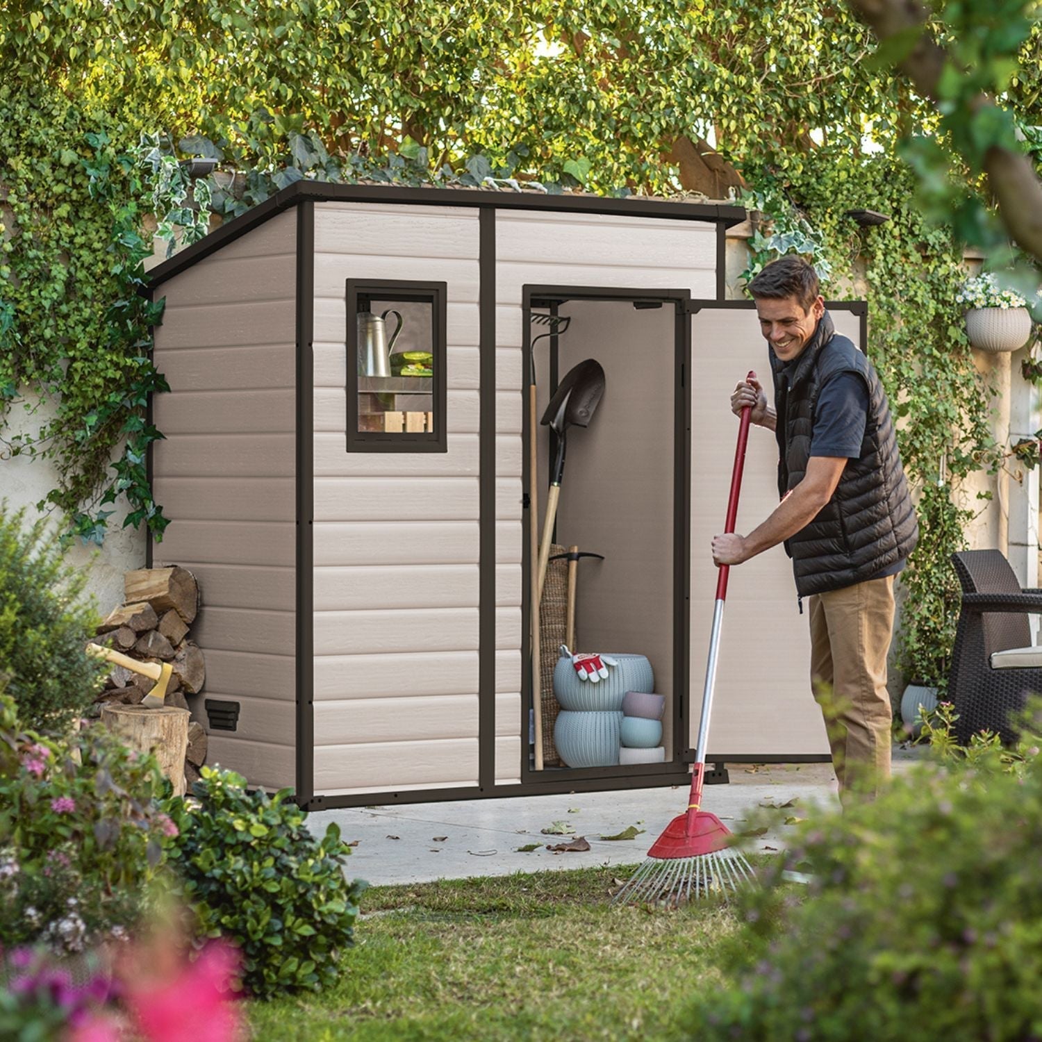 Keter Manor 6×4 — Gartenhaus, Beige