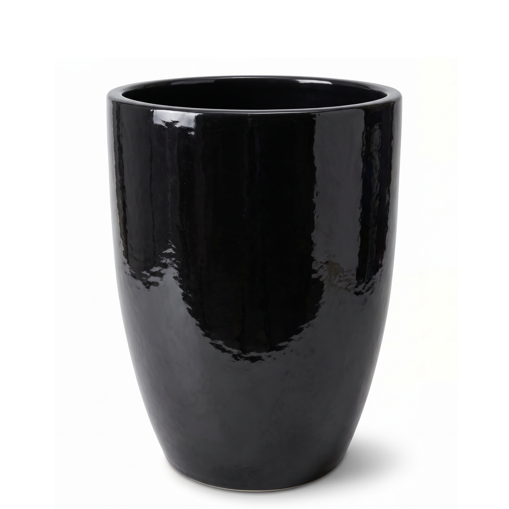 Keramik-Pflanzkübel Mazarin 2 – Schwarz - XL (45 x 60 cm)
