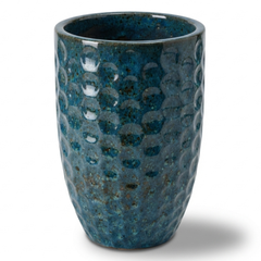 Keramik-Pflanzkübel MEROVEE – Stahlblau