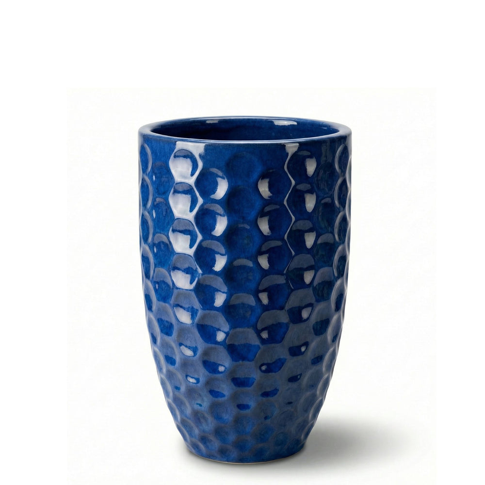 Keramik-Pflanzkübel MEROVEE - Azurblau - L (30 x 45 cm)