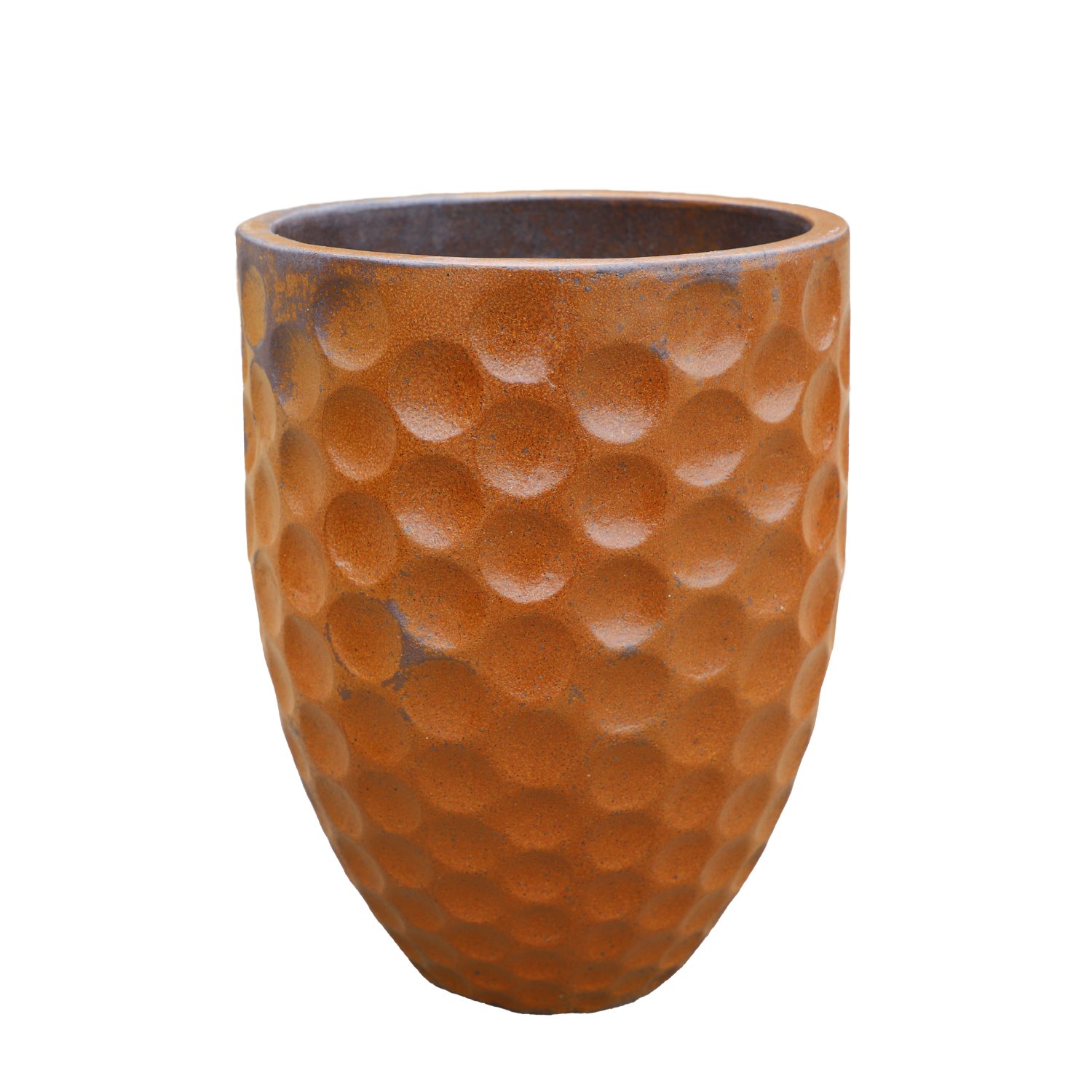 Keramik-Pflanzkübel MEROVEE - Rostoptik - XL (42 x 55 cm)