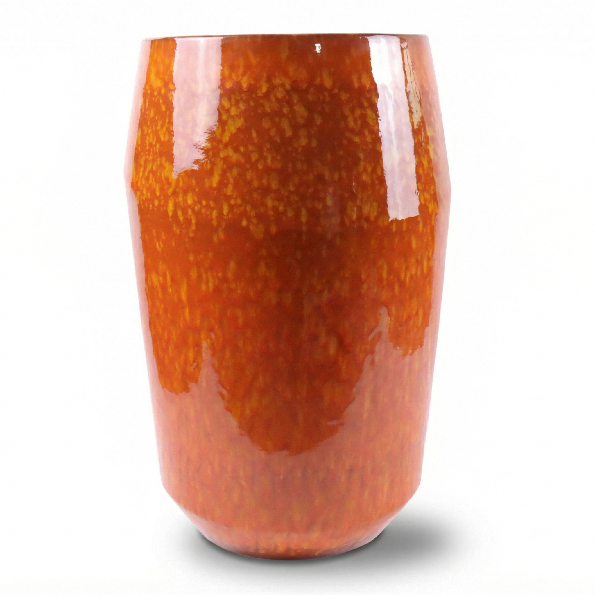 Provencelia Pflanzkübel MONACO Oranžový – glasierte Terrakotta, Anduze-Stil