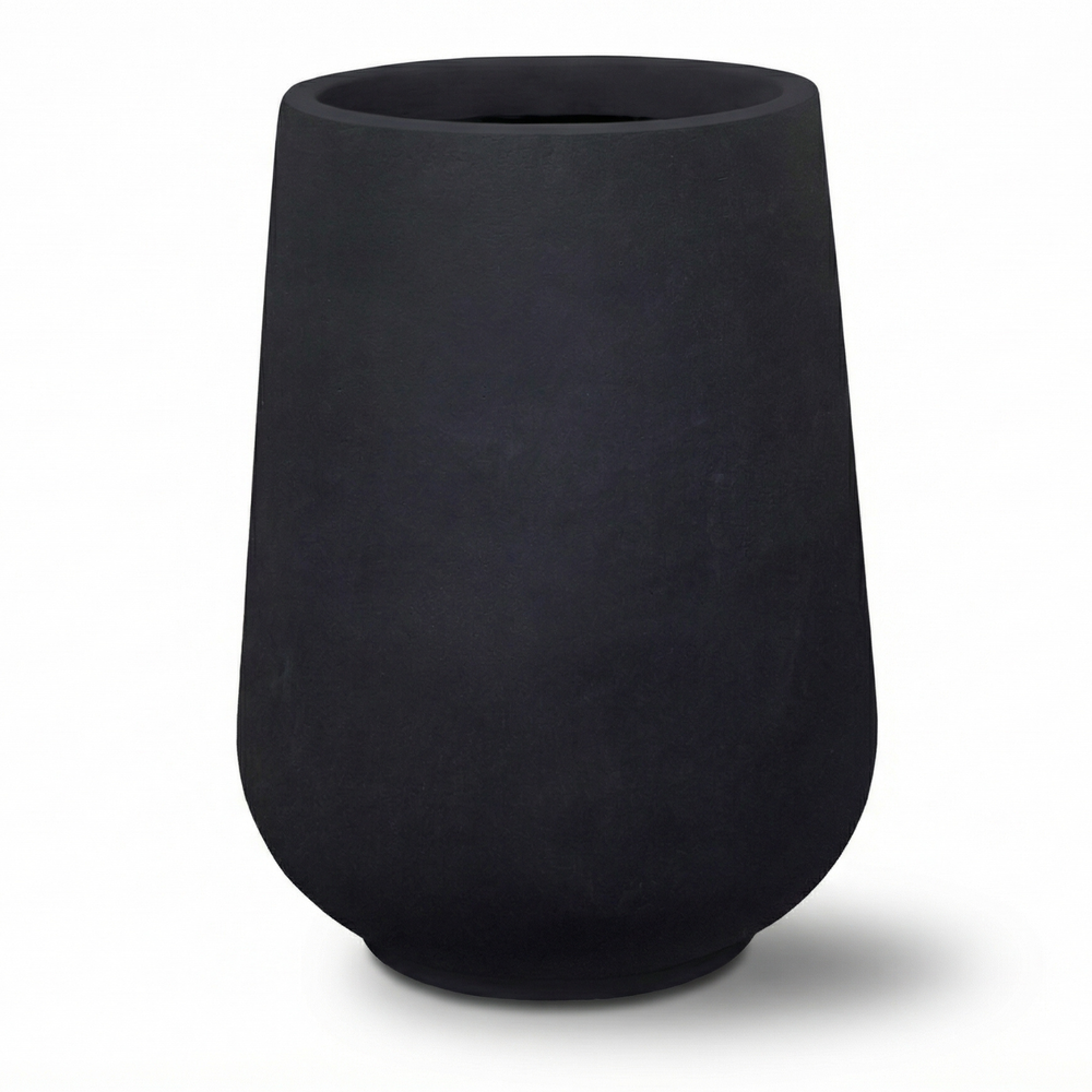 Betonblumentopf MONOLITH – Mattschwarz - XL (40cm  x 53 cm)