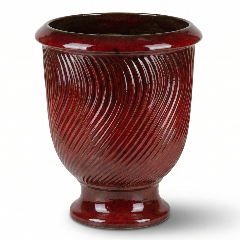 Keramik-Pflanzkübel MORGANE - Ziegelrot - XL (55 x 69 cm)