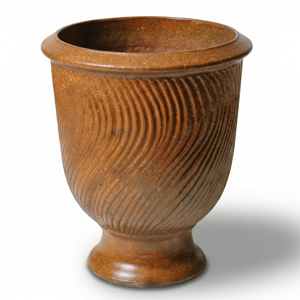 Keramik-Pflanzkübel MORGANE - Rostoptik - XL (55 x 69 cm)