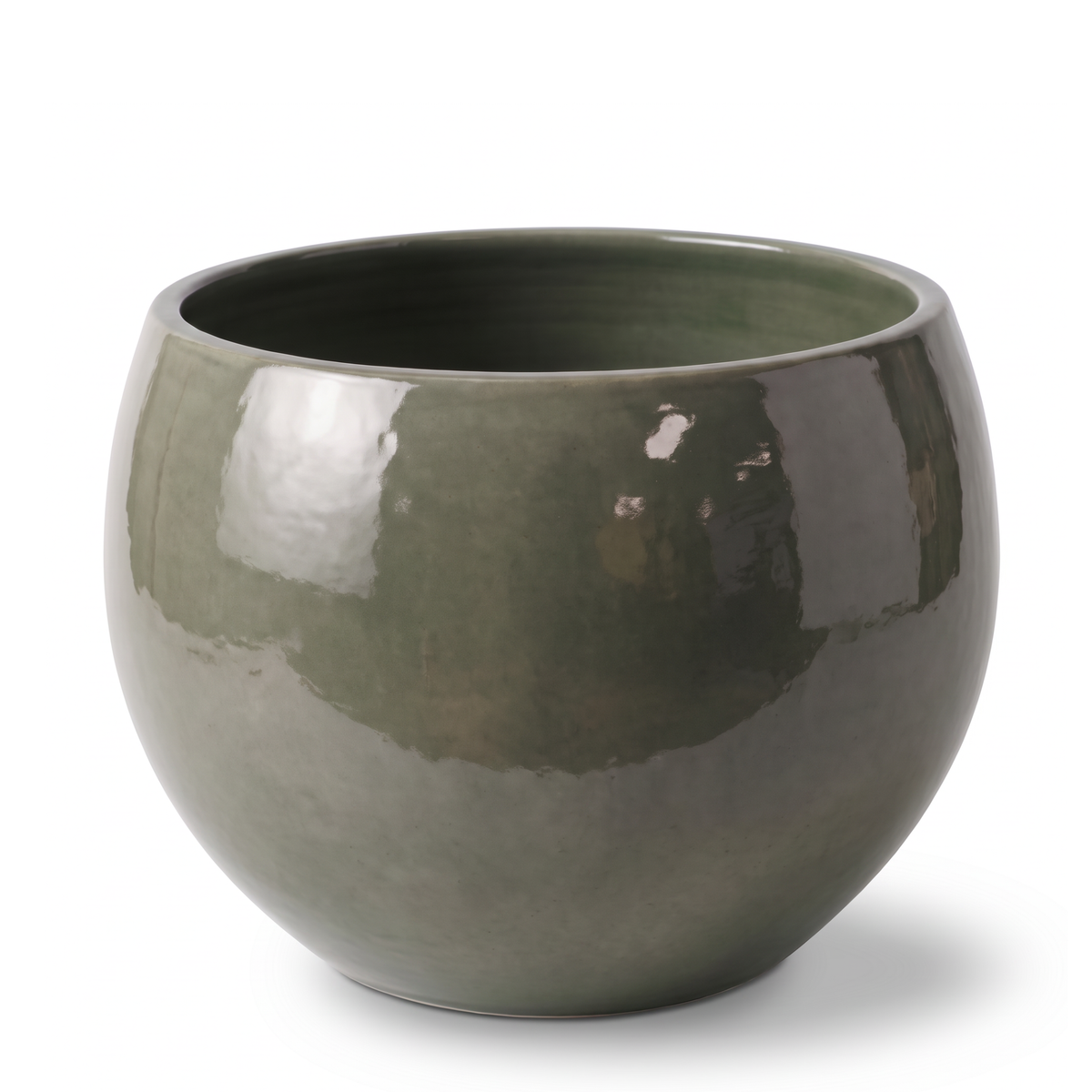 Keramik-Pflanzkübel Mozart – Khaki, XL (56 x 42 cm)