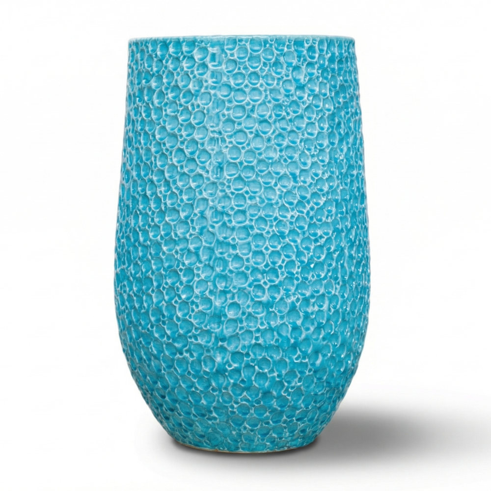 Großer Keramik-Pflanzkübel PARIS - Hellblau - XXL (39 x 63 cm)