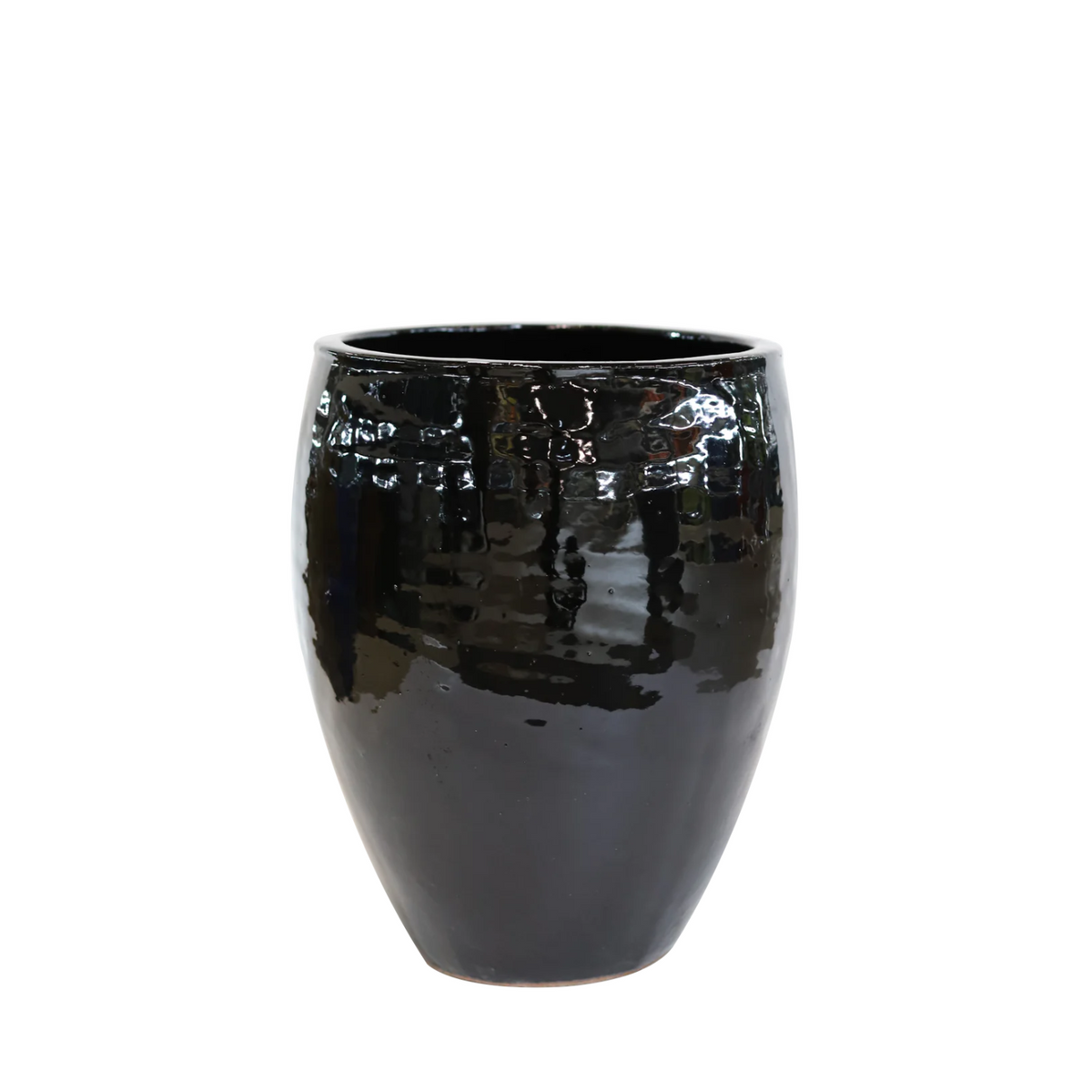Keramik-Pflanzkübel Poseidon2 – Schwarz, S: 28 x 31 cm