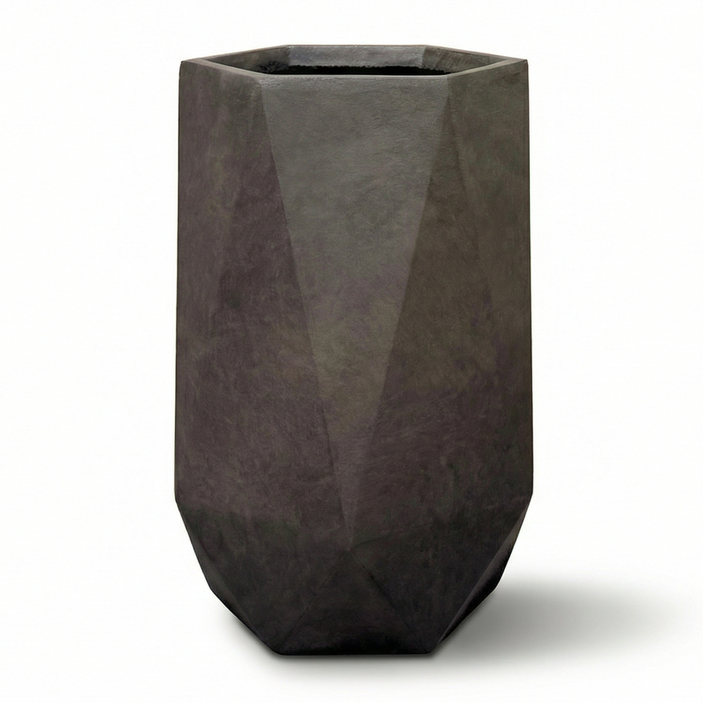 Betonblumentopf PRISME – Braun - L (32 x 44 cm)