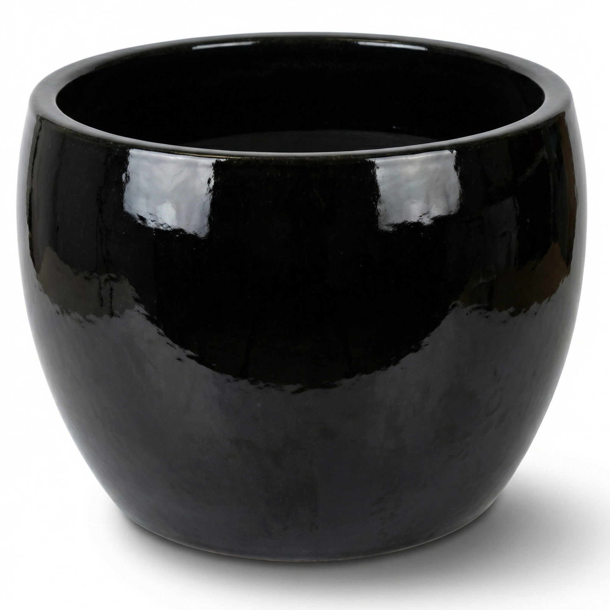 Keramik-Pflanzkübel ROMULUS - Schwarz