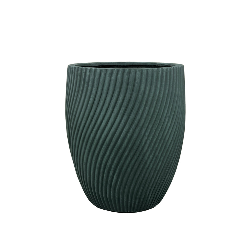 Beton-Pflanzkübel SOLSTICE – Dunkelgrün - XXL (54x60cm)