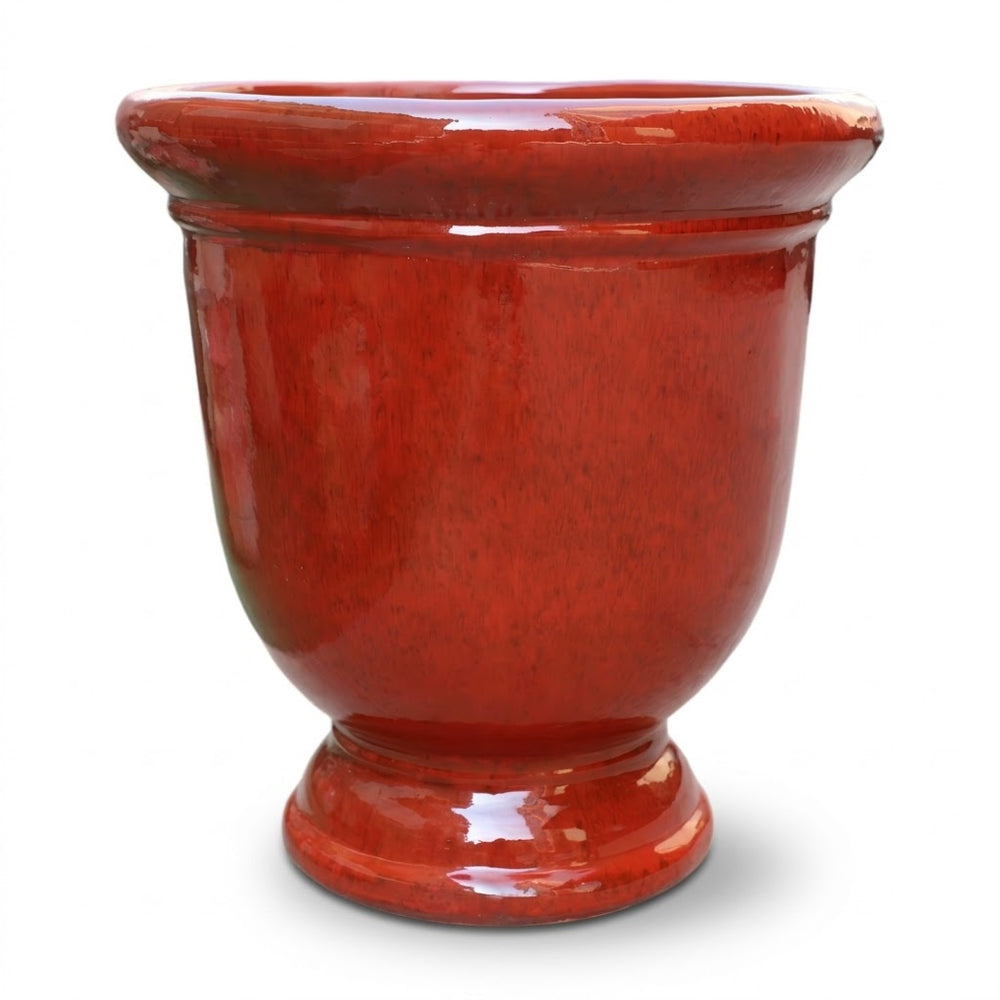 XXL Keramik-Pflanzkübel TITAN - Tropenrot - L (53x55cm)