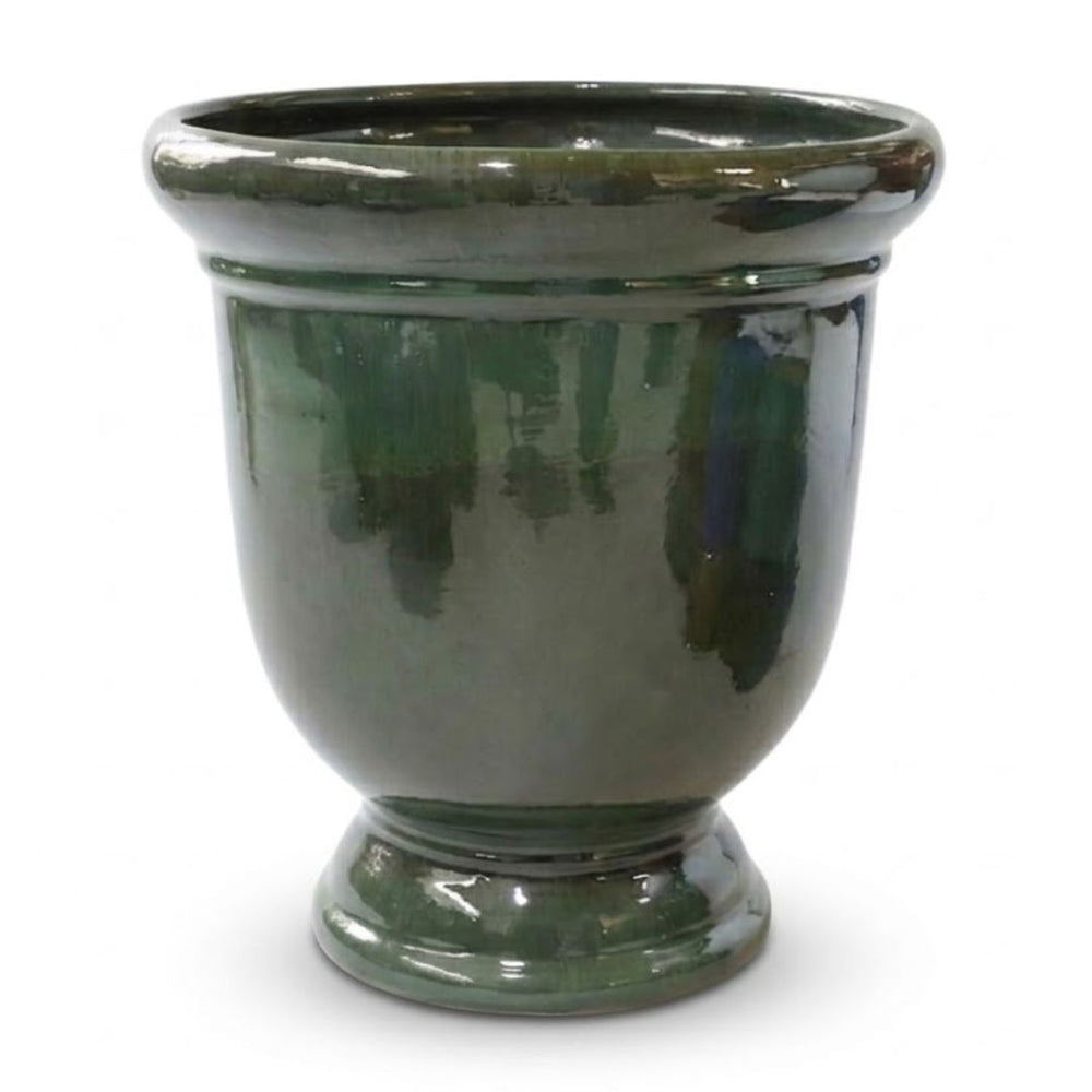 Großer Keramik-Pflanzkübel Titan - Tropengrün - L (53x55cm)