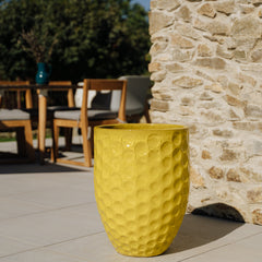 Keramik-Pflanzkübel MEROVEE - Gelb - XL (42 cm x 55 cm)