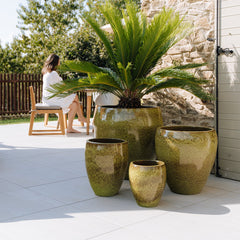 Keramický květináč LAFONTAINE - Podzimní zelená