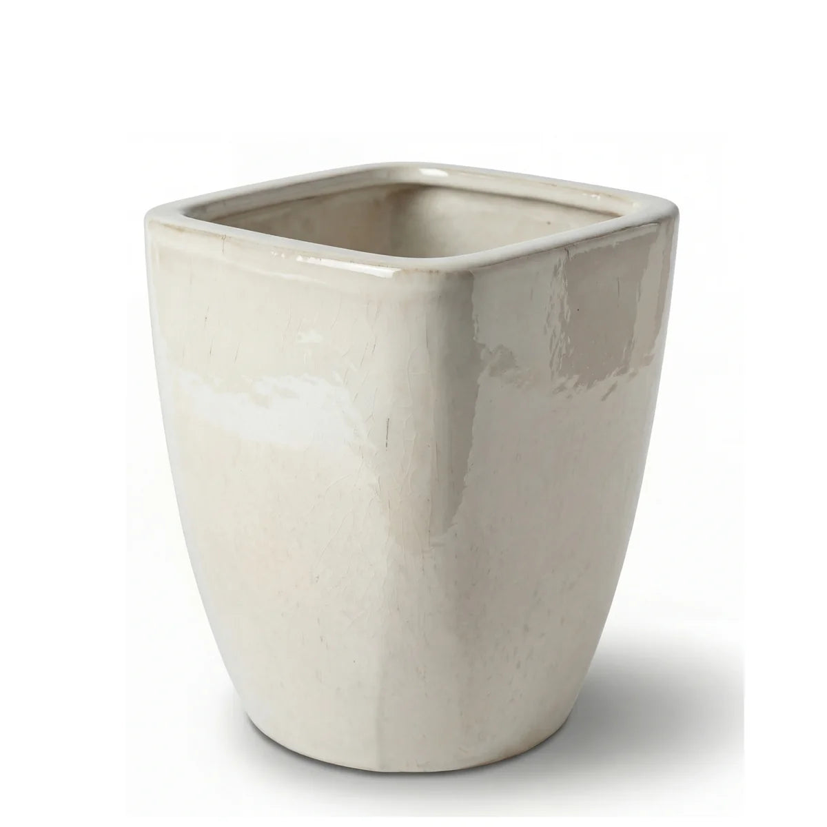 Keramischer Blumentopf VAUBAN – Creme – L (34 × 43 cm)
