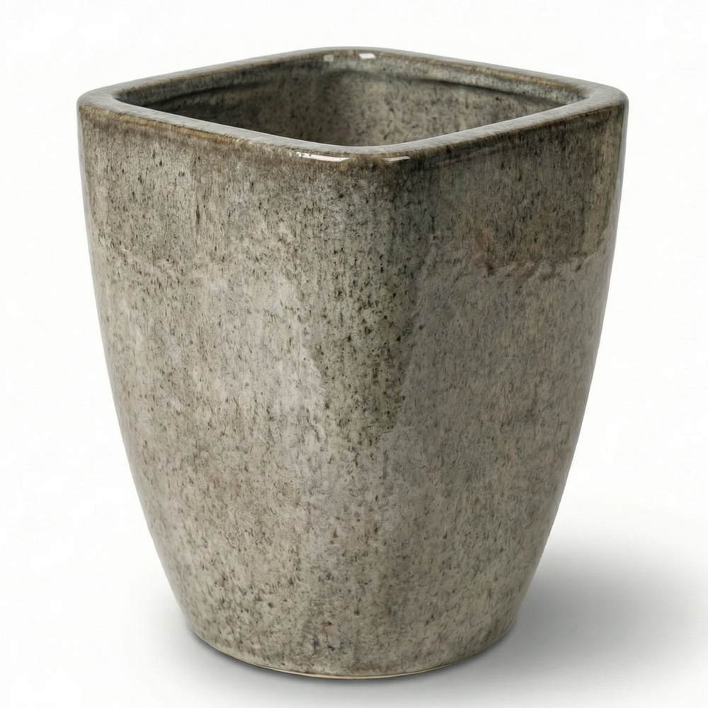 Keramik-Pflanzkübel VAUBAN - Tigerweiß - XL (44 cm x 55 cm)