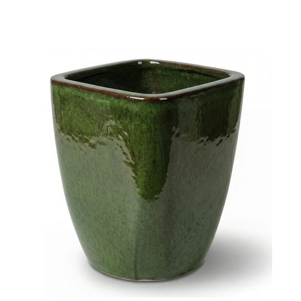 Keramischer Blumentopf VAUBAN – Tropengrün – L (34 × 43 cm)