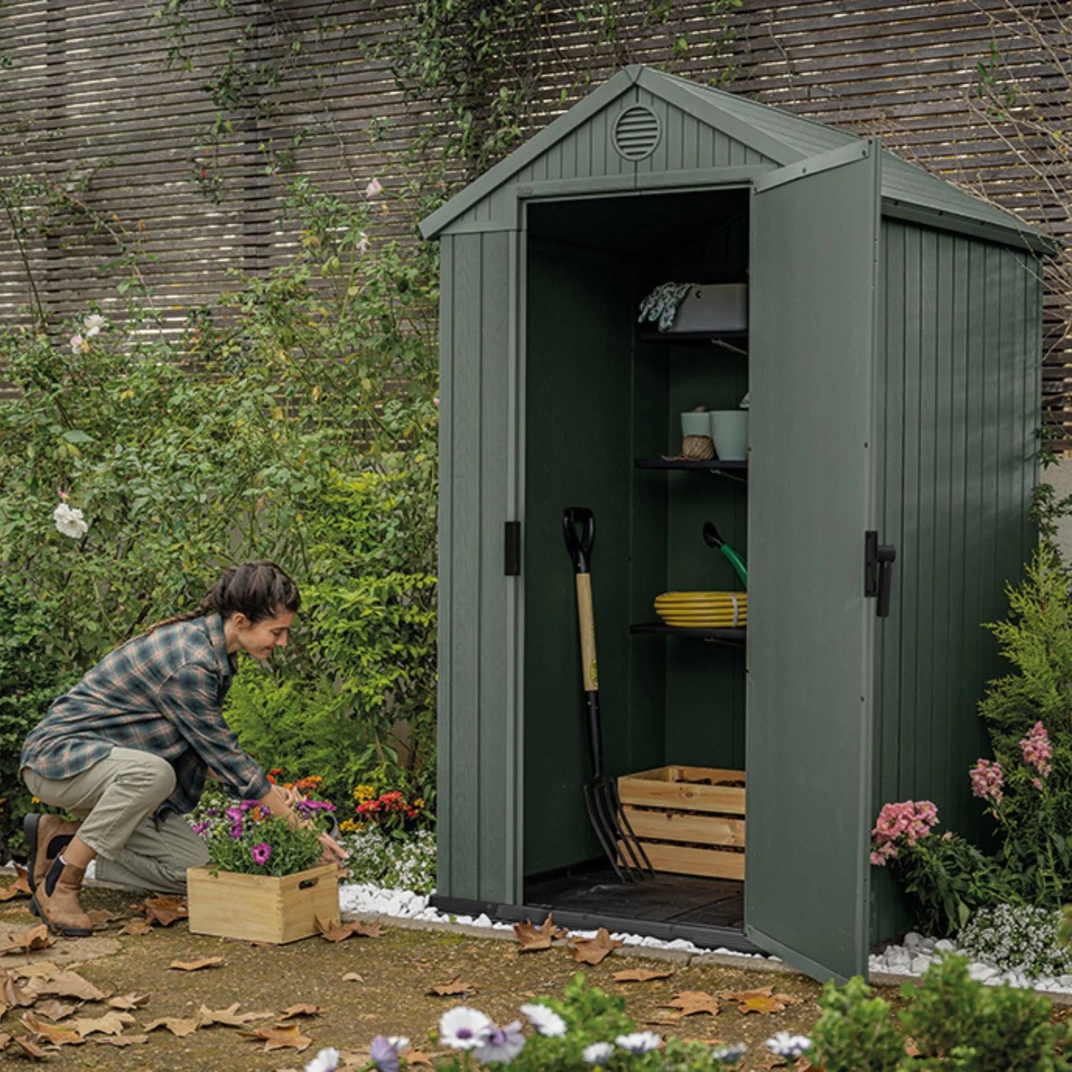 Zahradní domek Keter Darwin 4x4 (Zelená) - Perfektní řešení pro Váš exteriér (Copy)