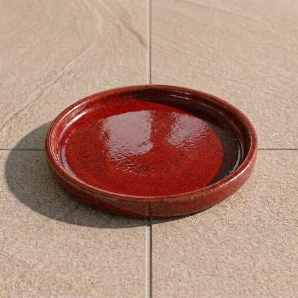 Untersetzer für Pflanzkübel – Imperialrot (Ø 16–40 cm)