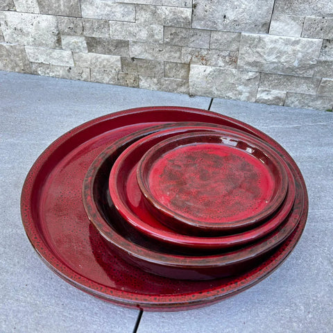 Untersetzer für Blumentopf – Imperialrot