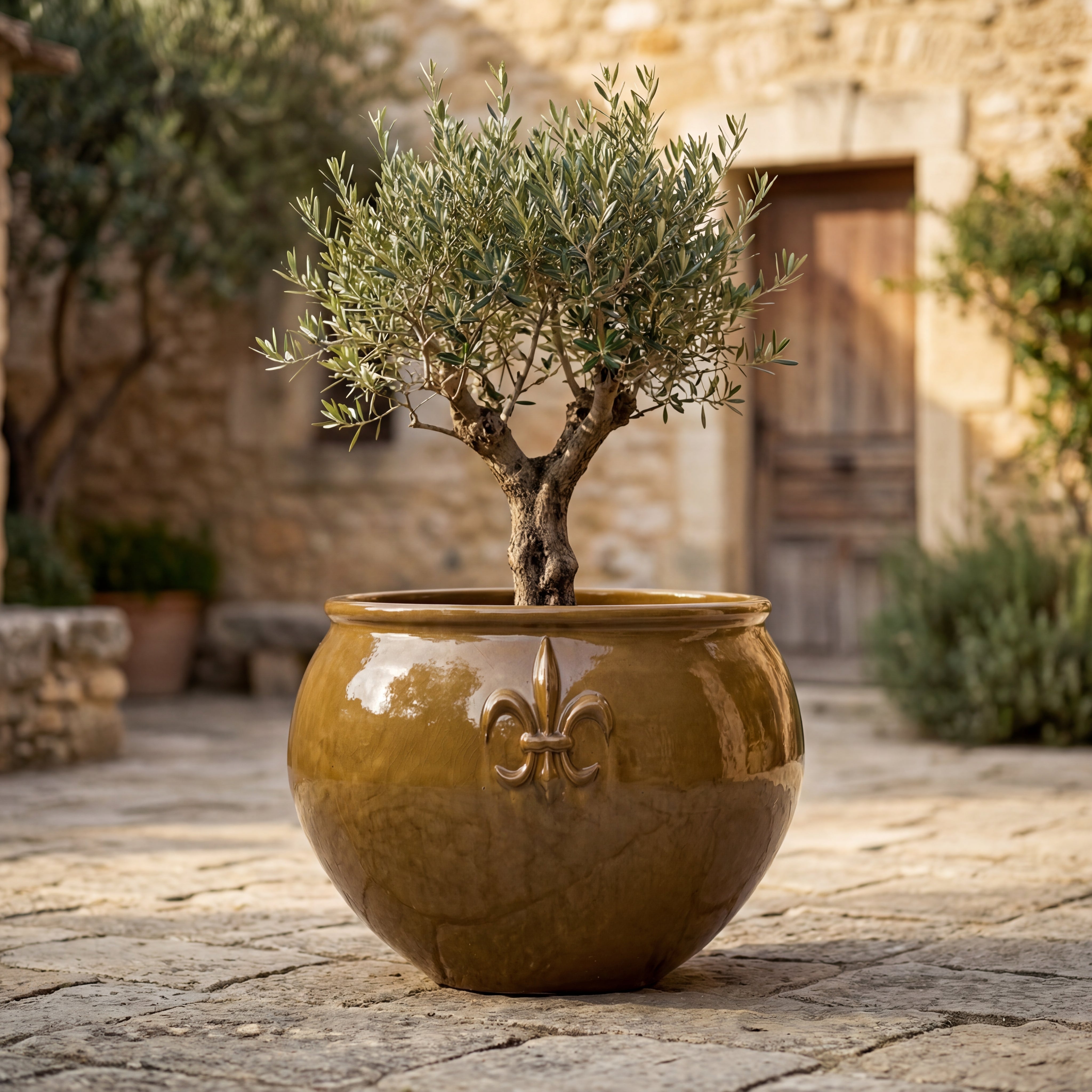 Keramik Pflanzkübel Clovis - Wüstengelb