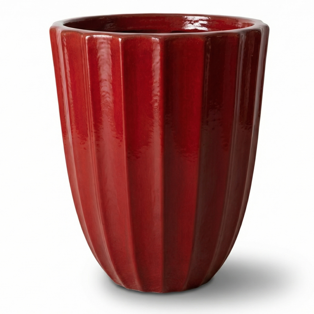 Keramik-Pflanzkübel HUGO - Imperialrot - XL: 44 x 59 cm