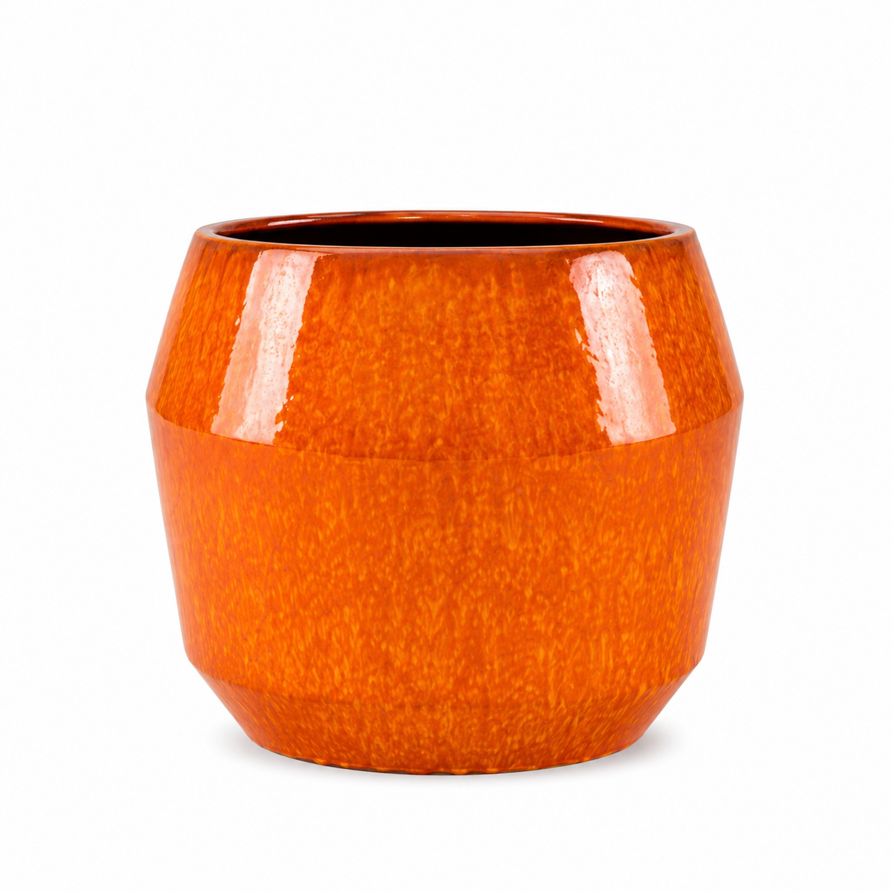Keramik-Pflanzkübel MONACO - Orange - L (51 x 44 cm)
