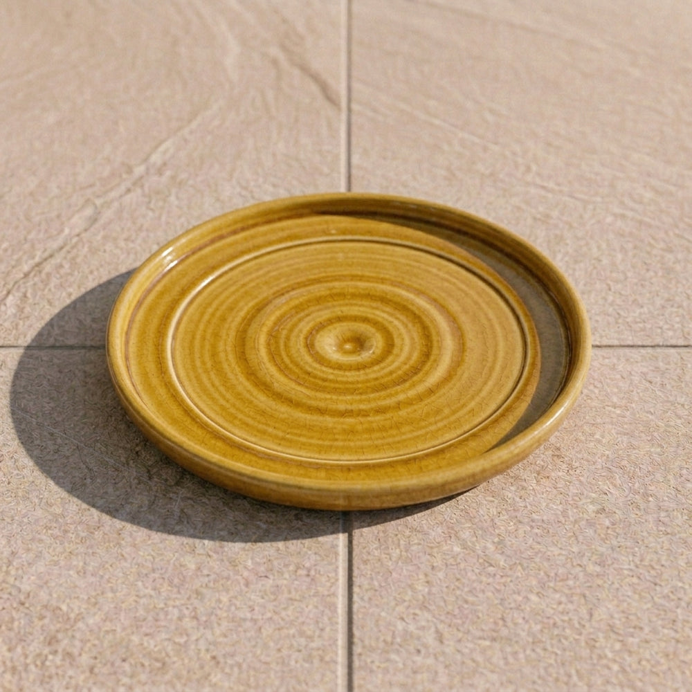 Untersetzer für Pflanzkübel – Gelb (Ø 29–42 cm)