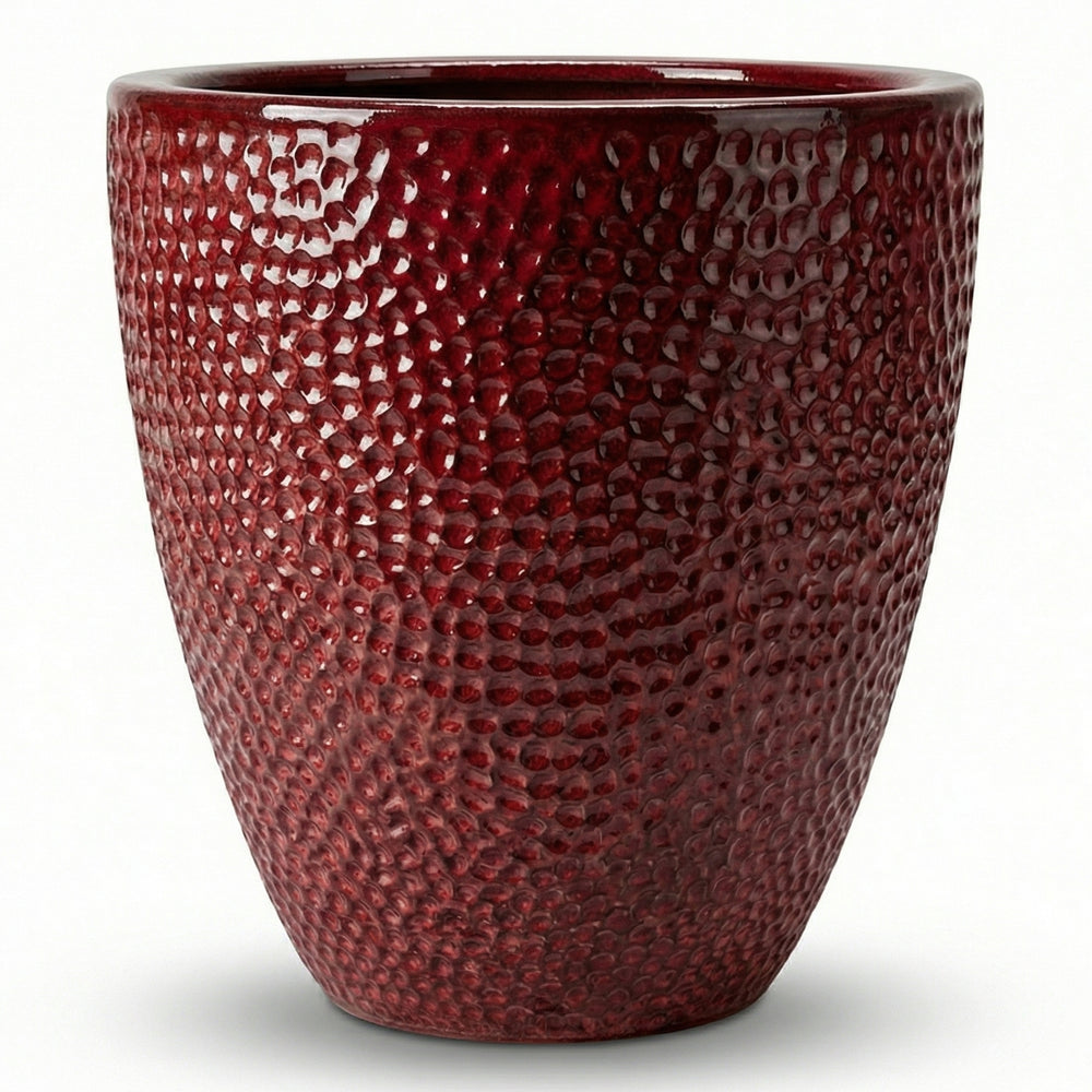 Keramik-Pflanzkübel CIGALINE - Imperialrot - S (26 x 28 cm)