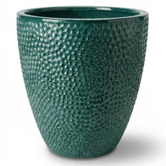 Keramický květináč Cigaline Petrolejově modrý – ručně vyráběný glazovaný květináč z terakoty