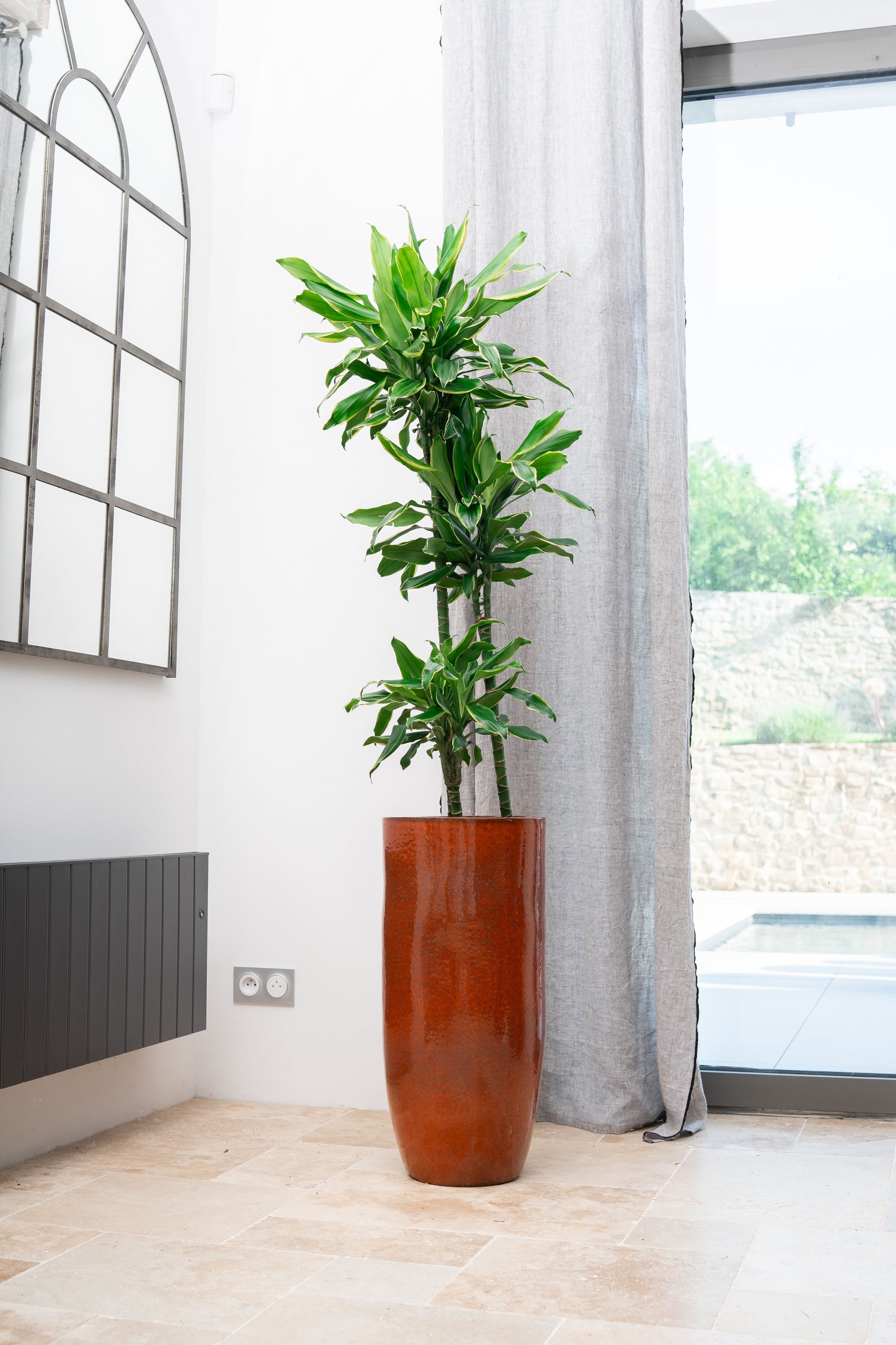 Keramik Blumentopf Athena - Herbstorange