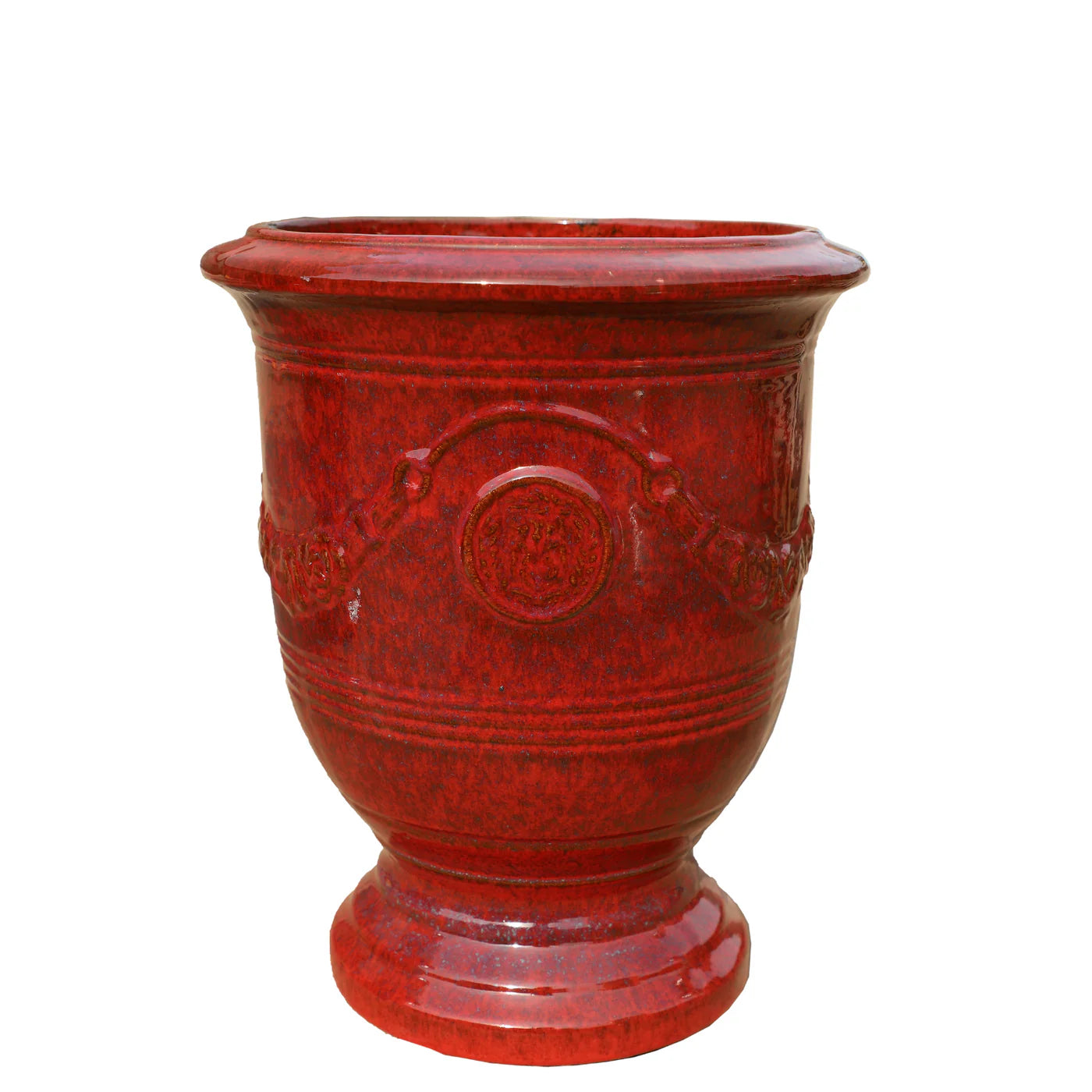 Keramik-Blumentopf RICHELIEU - Tropisches Rot