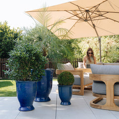 Keramik-Blumentopf ARTHUR - Meeresblau