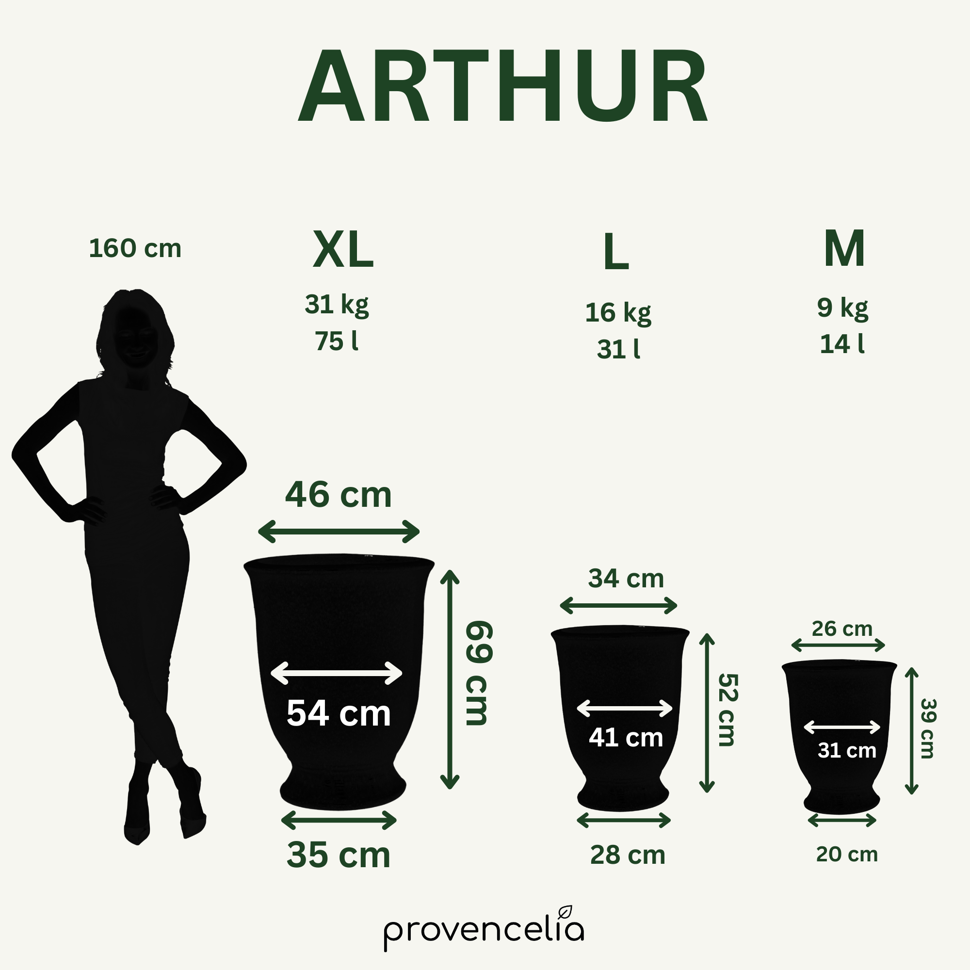 Keramischer Pflanzkübel Arthur – Herbstgrün