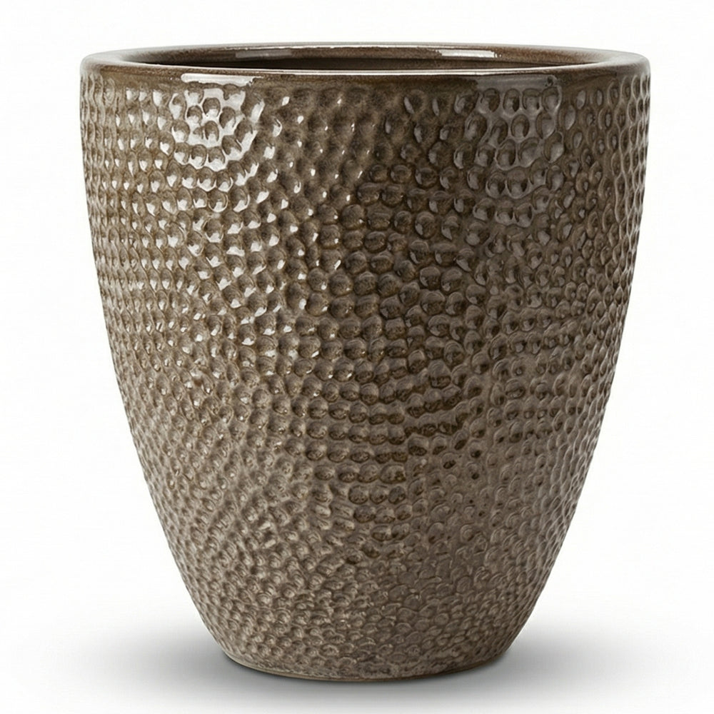 Keramik-Pflanzkübel CIGALINE - Bronze - M (36 x 40 cm)