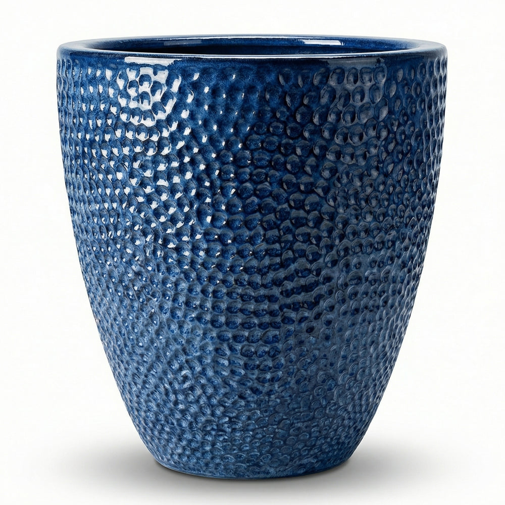 Keramik-Pflanzkübel CIGALINE - Antikblau - L (46 x 50 cm)