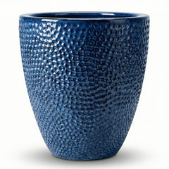 Keramický květináč Cigaline Anticky modrý – ručně vyráběný glazovaný květináč z terakoty