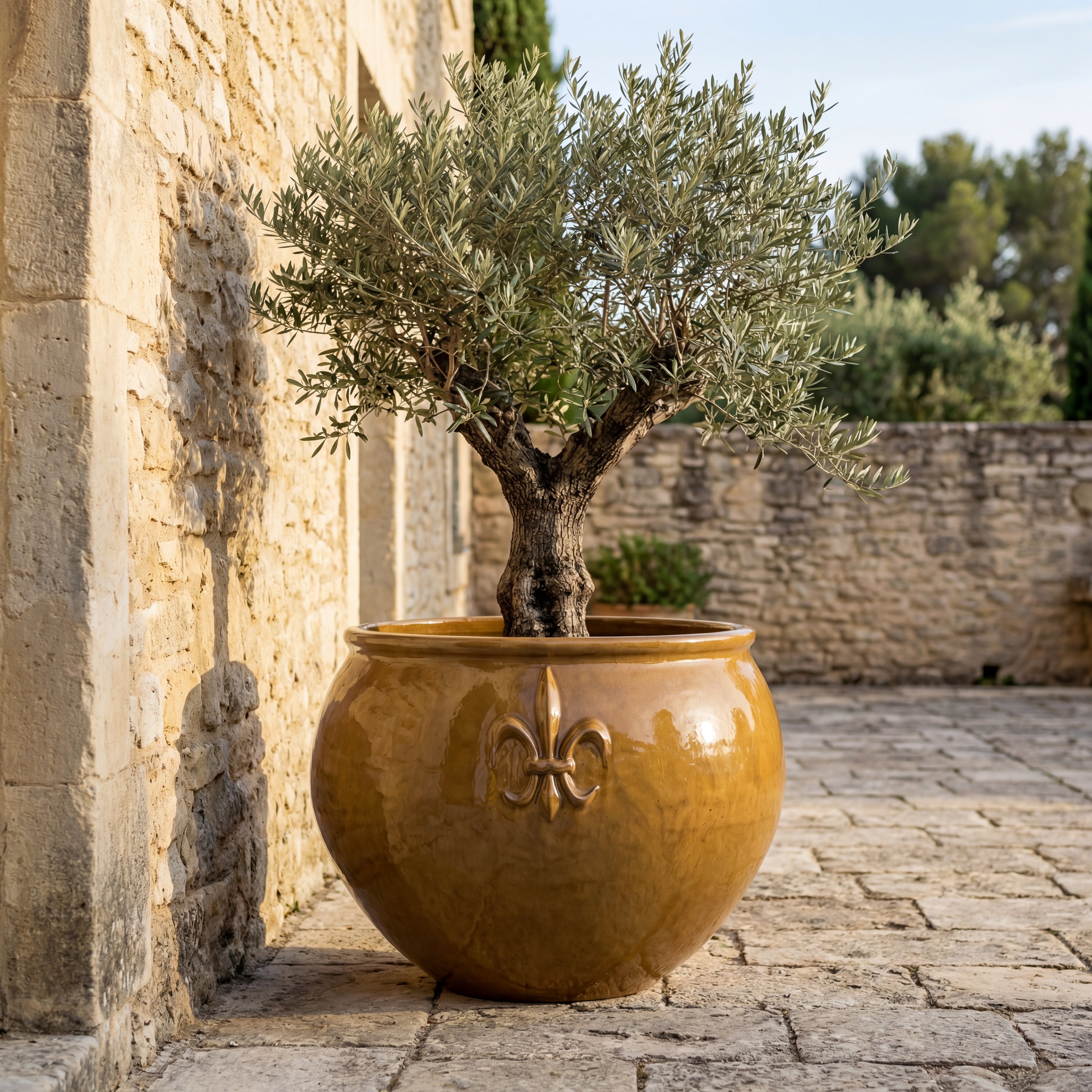 Keramik Pflanzkübel Clovis - Wüstengelb