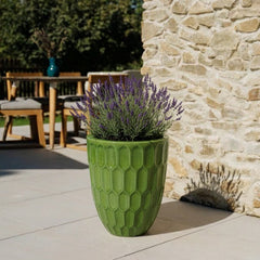 Keramický květináč Daudet Jablečně zelená – ručně vyráběný glazovaný květináč z terakoty