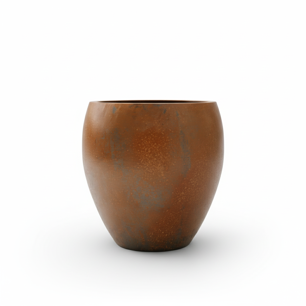 Keramik-Blumentopf LAFONTAINE - Rost-Optik