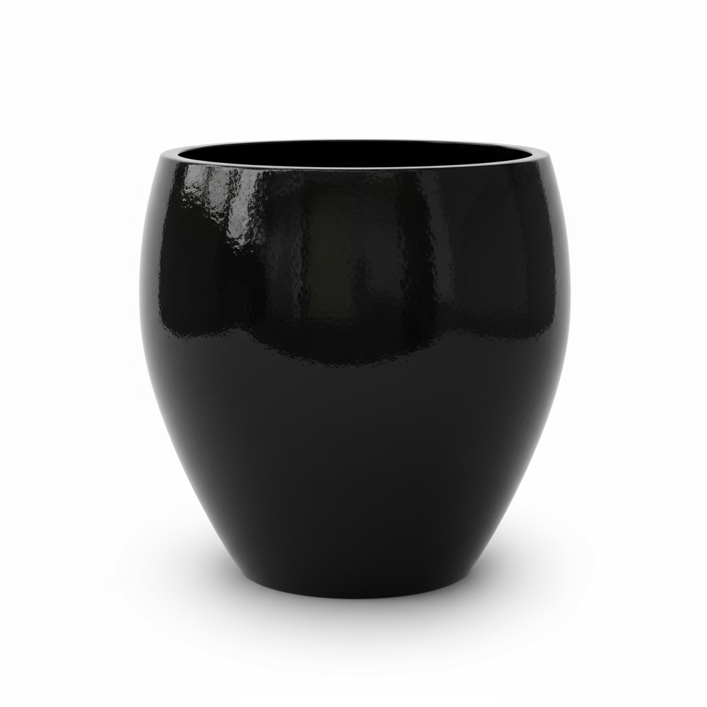 Keramik-Blumentopf LAFONTAINE - Schwarz